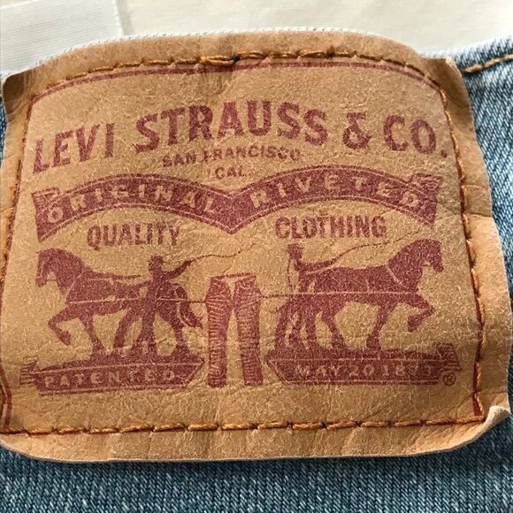 Levi's 724 Straight Jeans Women 20W Blue High Rise Distressed Medium Wash 18002 - Picture 3 of 14